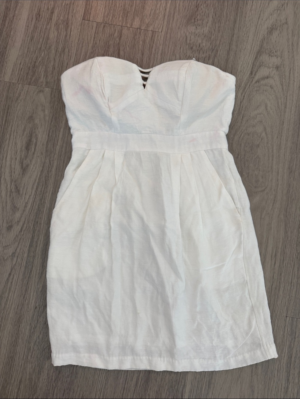 Strapless White Sweetheart Dress